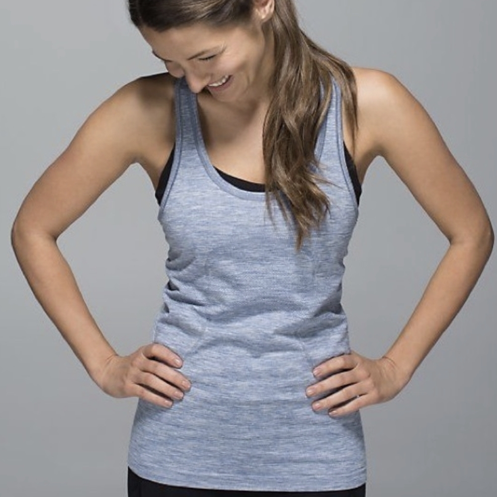 Lululemon Swiftly Tech Racerback Tank heather blue size 6